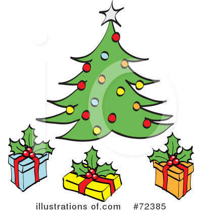 Royalty-Free (RF) Christmas Tree Clipart Illustration by cidepix - Stock Sample #72385
