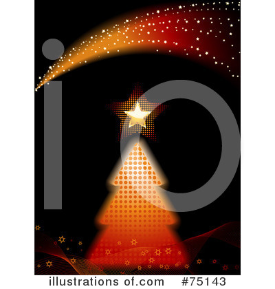 Royalty-Free (RF) Christmas Tree Clipart Illustration by elaineitalia - Stock Sample #75143