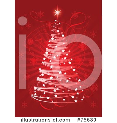 Royalty-Free (RF) Christmas Tree Clipart Illustration by Pushkin - Stock Sample #75639