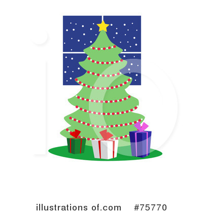 Royalty-Free (RF) Christmas Tree Clipart Illustration by peachidesigns - Stock Sample #75770