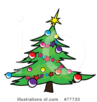 Royalty-Free (RF) Christmas Tree Clipart Illustration by Pams Clipart - Stock Sample #77733