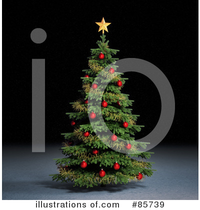 Royalty-Free (RF) Christmas Tree Clipart Illustration by Mopic - Stock Sample #85739