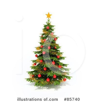 Royalty-Free (RF) Christmas Tree Clipart Illustration by Mopic - Stock Sample #85740