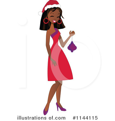 Royalty-Free (RF) Christmas Woman Clipart Illustration by peachidesigns - Stock Sample #1144115
