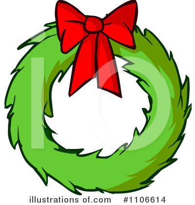 Christmas Wreath Clipart #1106614 by Cartoon Solutions