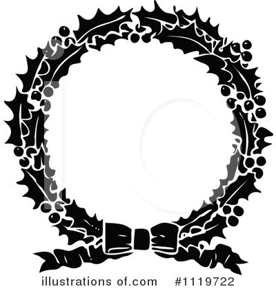 Christmas Wreath Clipart #1119722 by Prawny Vintage