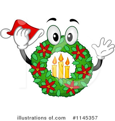 Royalty-Free (RF) Christmas Wreath Clipart Illustration by BNP Design Studio - Stock Sample #1145357