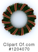 Christmas Wreath Clipart #1204070 by KJ Pargeter