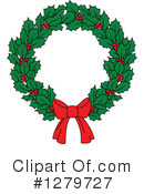 Christmas Wreath Clipart #1279727 by Vector Tradition SM