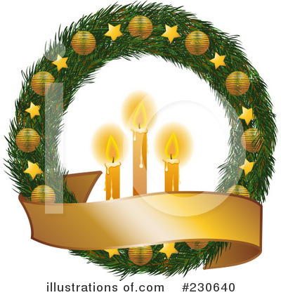 Christmas Wreath Clipart #230640 by elaineitalia