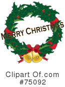 Christmas Wreath Clipart #75092 by Pams Clipart
