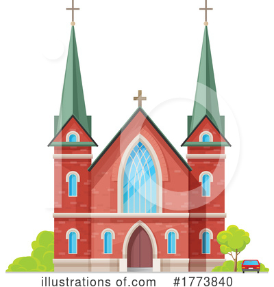 Royalty-Free (RF) Church Clipart Illustration by Vector Tradition SM - Stock Sample #1773840
