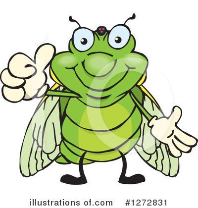 Royalty-Free (RF) Cicada Clipart Illustration by Dennis Holmes Designs - Stock Sample #1272831