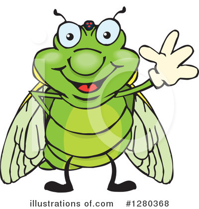 Royalty-Free (RF) Cicada Clipart Illustration by Dennis Holmes Designs - Stock Sample #1280368