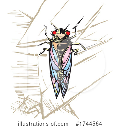 Royalty-Free (RF) Cicada Clipart Illustration by xunantunich - Stock Sample #1744564