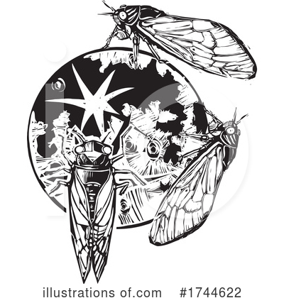 Royalty-Free (RF) Cicada Clipart Illustration by xunantunich - Stock Sample #1744622