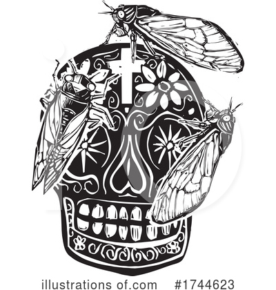 Royalty-Free (RF) Cicada Clipart Illustration by xunantunich - Stock Sample #1744623