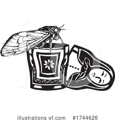 Royalty-Free (RF) Cicada Clipart Illustration by xunantunich - Stock Sample #1744626