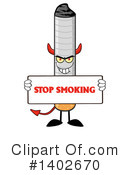 Cigarette Mascot Clipart #1402670 by Hit Toon