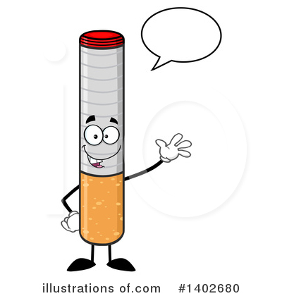 Royalty-Free (RF) Cigarette Mascot Clipart Illustration by Hit Toon - Stock Sample #1402680