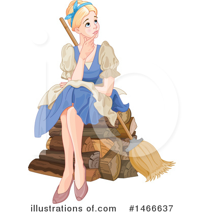 Royalty-Free (RF) Cinderella Clipart Illustration by Pushkin - Stock Sample #1466637