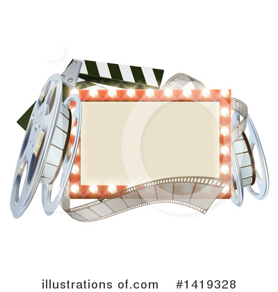 Clapper Board Clipart #1419328 by AtStockIllustration