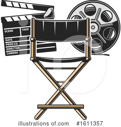 Directors Chair Clipart #1611357 by Vector Tradition SM