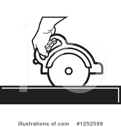 Royalty-Free (RF) Circular Saw Clipart Illustration by Lal Perera - Stock Sample #1252599