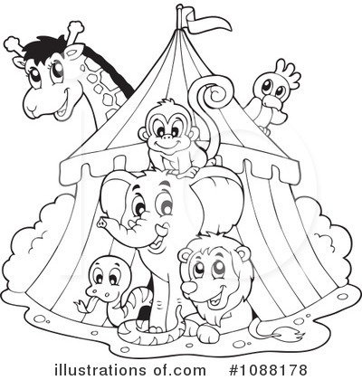 Royalty-Free (RF) Circus Clipart Illustration by visekart - Stock Sample #1088178