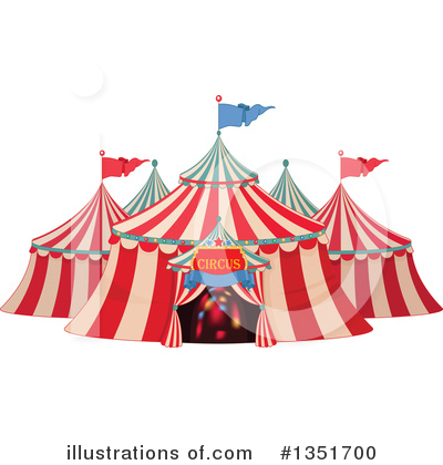 Royalty-Free (RF) Circus Tent Clipart Illustration by Pushkin - Stock Sample #1351700
