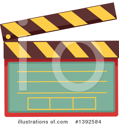 Royalty-Free (RF) Clapperboard Clipart Illustration by BNP Design Studio - Stock Sample #1392584