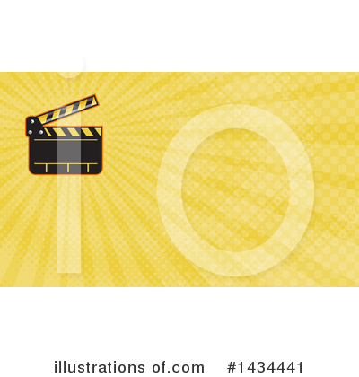 Royalty-Free (RF) Clapperboard Clipart Illustration by patrimonio - Stock Sample #1434441