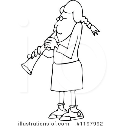 Royalty-Free (RF) Clarinet Clipart Illustration by djart - Stock Sample #1197992