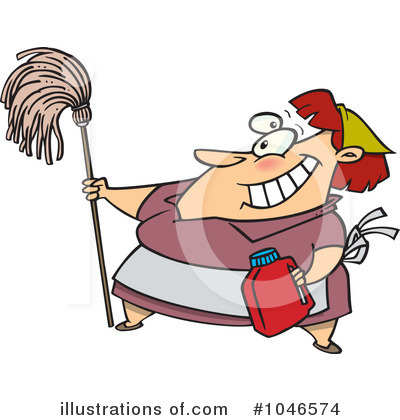 Mopping Clipart #1046574 by toonaday