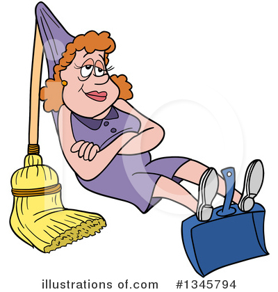 Broom Clipart #1345794 by LaffToon