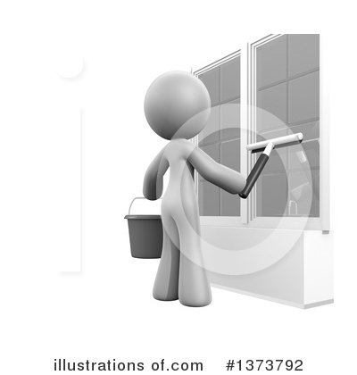 Cleaning Lady Clipart #1373792 by Leo Blanchette