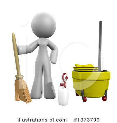 Broom Clipart #1373799 by Leo Blanchette