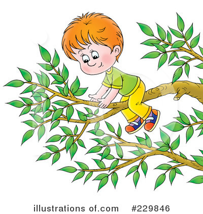 Royalty-Free (RF) Climbing A Tree Clipart Illustration by Alex Bannykh - Stock Sample #229846