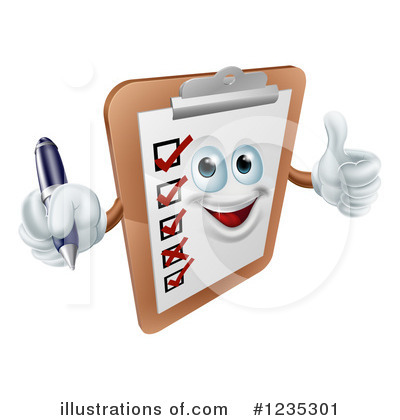 Royalty-Free (RF) Clipboard Clipart Illustration by AtStockIllustration - Stock Sample #1235301