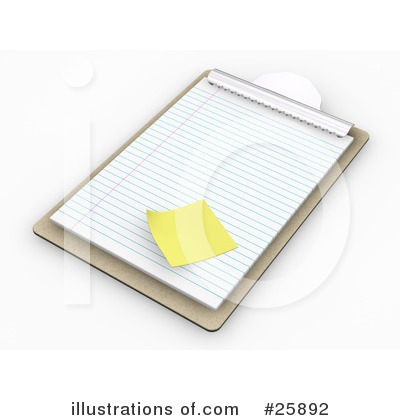 Royalty-Free (RF) Clipboard Clipart Illustration by KJ Pargeter - Stock Sample #25892