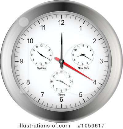 Royalty-Free (RF) Clock Clipart Illustration by elaineitalia - Stock Sample #1059617