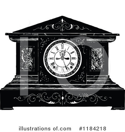 Royalty-Free (RF) Clock Clipart Illustration by Prawny Vintage - Stock Sample #1184218