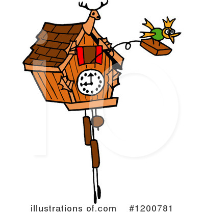 Royalty-Free (RF) Clock Clipart Illustration by LaffToon - Stock Sample #1200781