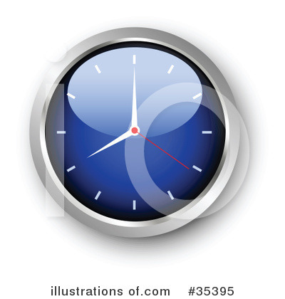 Royalty-Free (RF) Clock Clipart Illustration by KJ Pargeter - Stock Sample #35395