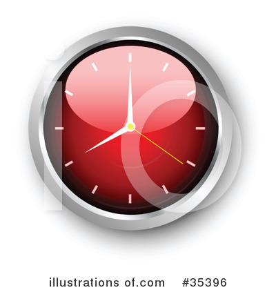 Royalty-Free (RF) Clock Clipart Illustration by KJ Pargeter - Stock Sample #35396