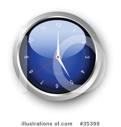 Royalty-Free (RF) Clock Clipart Illustration by KJ Pargeter - Stock Sample #35399