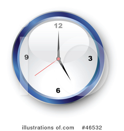 Royalty-Free (RF) Clock Clipart Illustration by KJ Pargeter - Stock Sample #46532