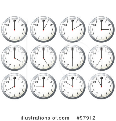 Royalty-Free (RF) Clock Clipart Illustration by michaeltravers - Stock Sample #97912