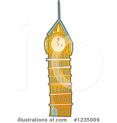 Royalty-Free (RF) Clock Tower Clipart Illustration by BNP Design Studio - Stock Sample #1235009