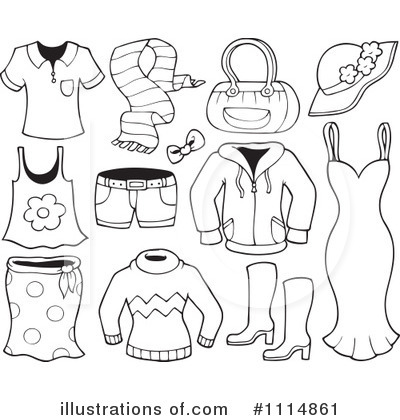 Royalty-Free (RF) Clothes Clipart Illustration by visekart - Stock Sample #1114861